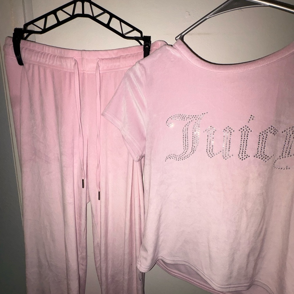 Juicy Couture Light Pink Velour Set